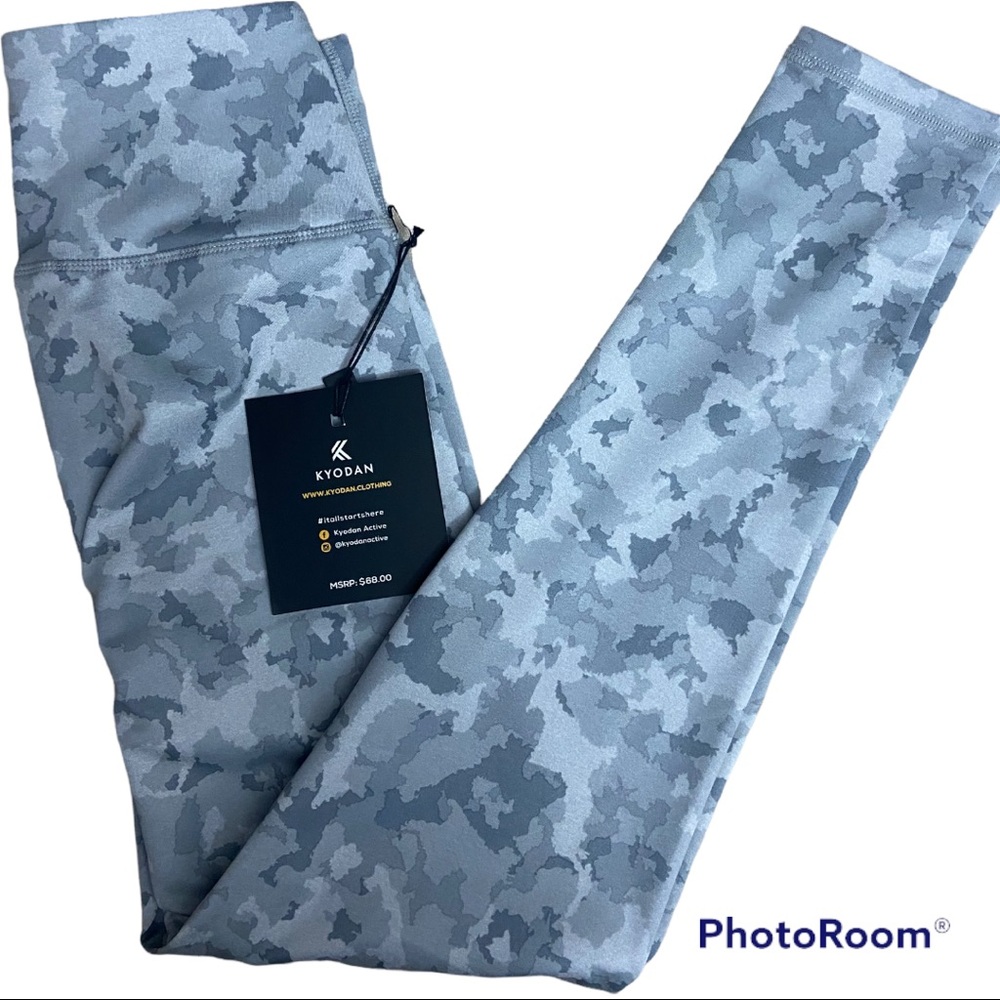 KYODAN HIGH WAIST LEGGINGS : SILVER GREY CAMO - Picture 10 of 11
